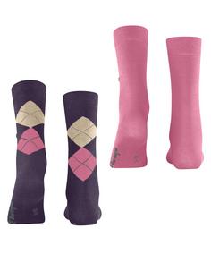 Rückansicht von Burlington Freizeitsocken Damen wineberry (8761)