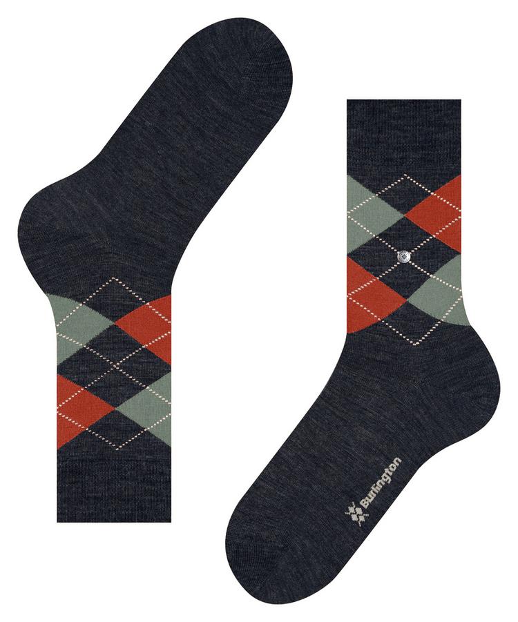 Burlington Burlington Edinburgh Melange Socken Herren - jeans mel. (6274) - 2 | SportScheck