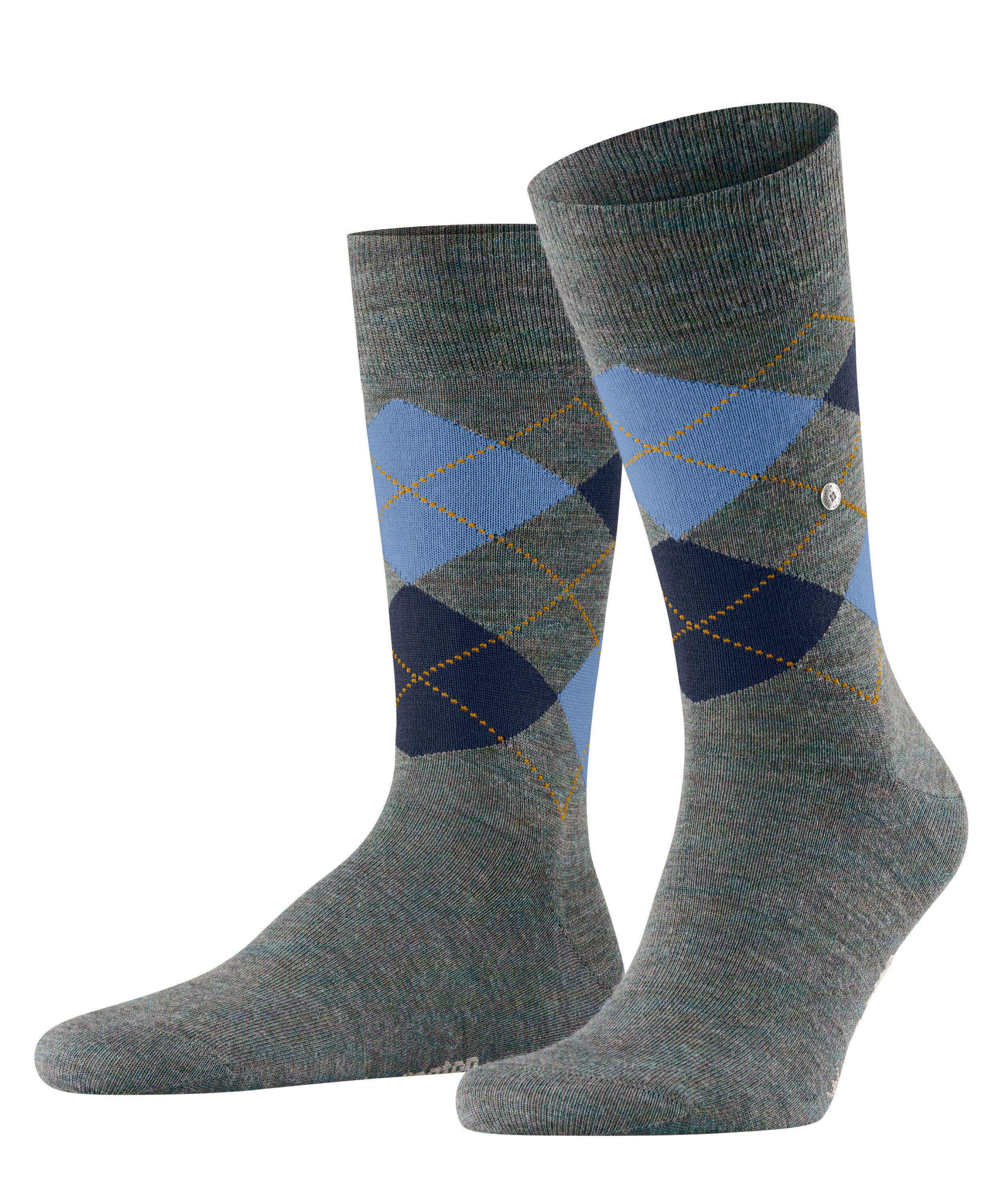 Burlington Edinburgh Melange SO Socken Herren - cornflower blue (6337)