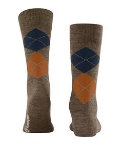 Rückansicht von Burlington Edinburgh Melange SO Freizeitsocken Herren evergreen (7460)