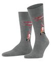 Burlington Rocking X-Mas SO Socken Herren - light greymel. (3390)