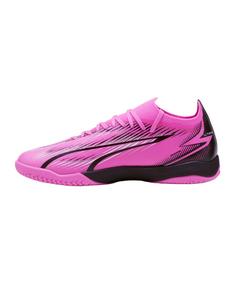 Rückansicht von PUMA ULTRA Match IT Halle Phenomenal Fußballschuhe pinkweissschwarz