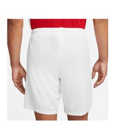 Rückansicht von Nike Park III Short Fußballshorts Herren weissrot