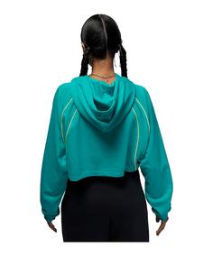 Rückansicht von Nike Crop Fleece Women Hoody Damen Sweatshirt Damen blau