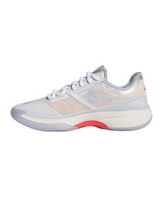 Rückansicht von adidas Adizero 3.0 Hallenschuhe Herren blausilber