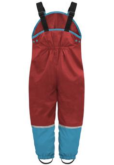 Rückansicht von normani Outdoor Sports Waller Regenhose Kinder Rot