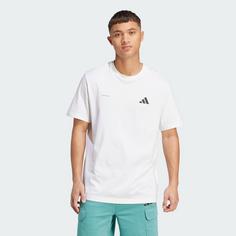 Rückansicht von adidas Lens Power Of Three Hoop Graphic T-Shirt T-Shirt Herren White