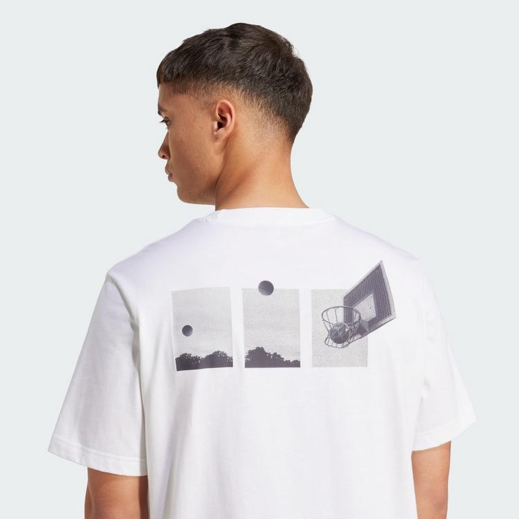 adidas adidas Lens Power Of Three Hoop Graphic T-Shirt T-Shirt Herren - White - 0 | SportScheck