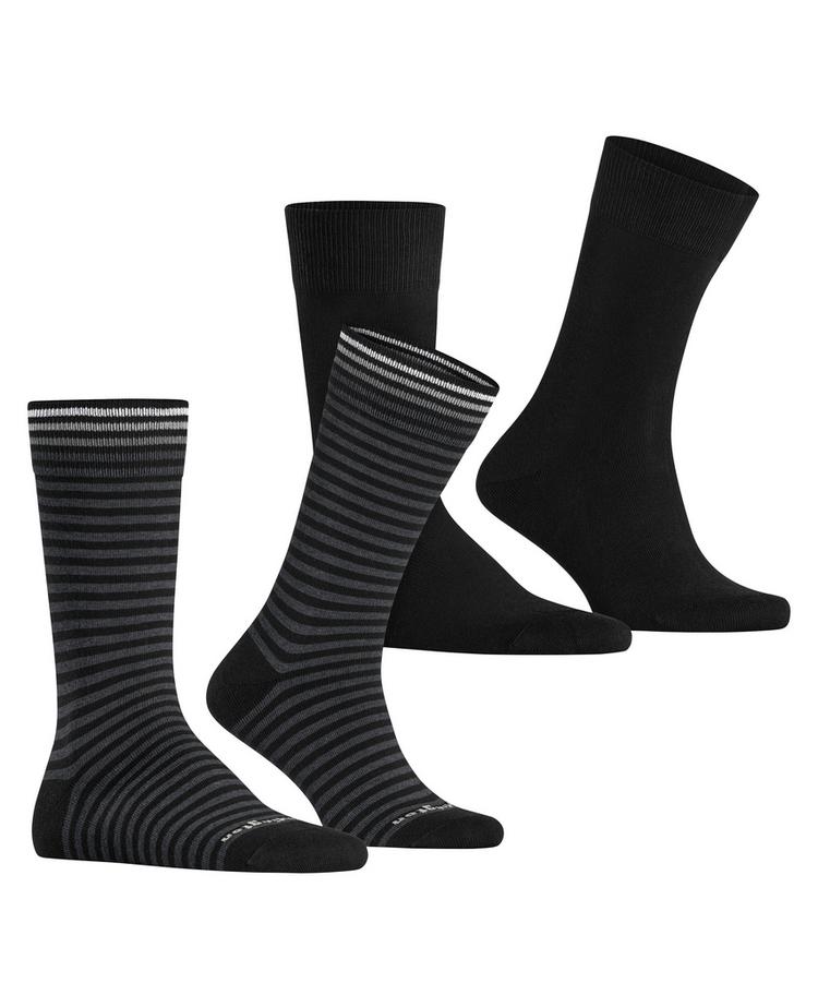 Burlington Burlington Everyday Stripe SO - Mixed 2-Pack Socken Herren - black (3000) - 0 | SportScheck