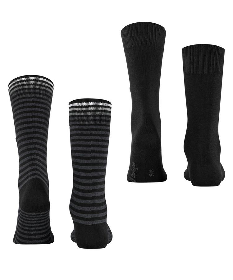 Burlington Burlington Everyday Stripe SO - Mixed 2-Pack Socken Herren - black (3000) - 0 | SportScheck