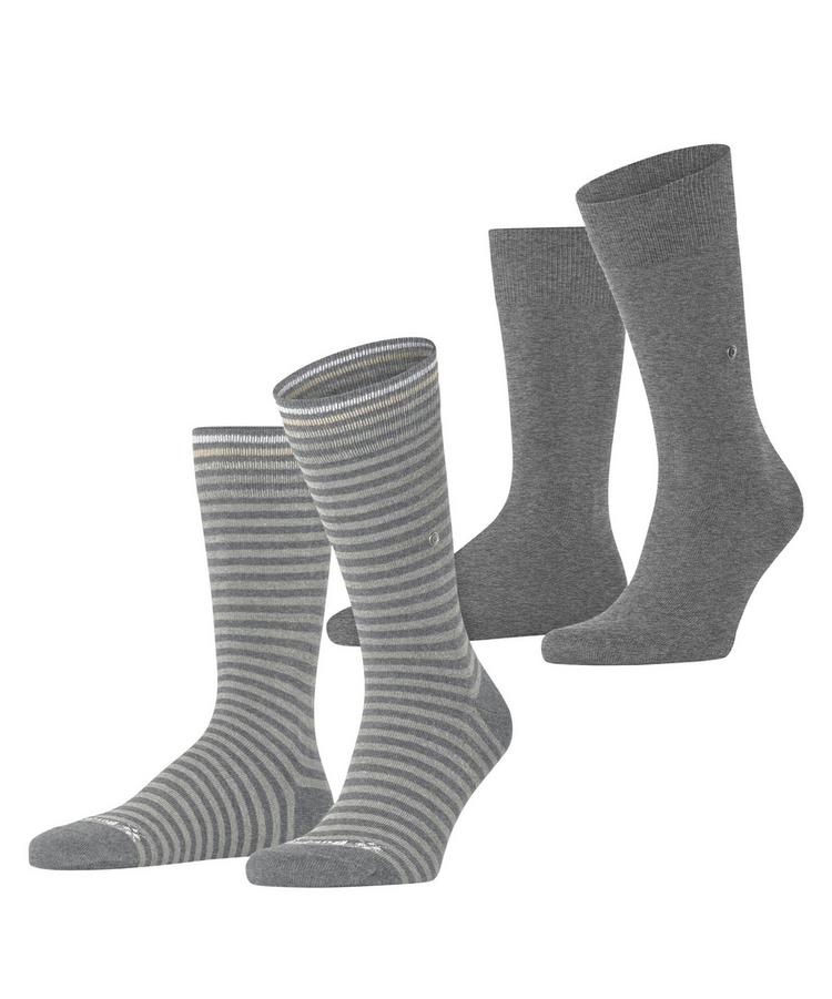 Burlington Burlington Everyday Stripe SO - Mixed 2-Pack Socken Herren - light greymel. (3390) - 0 | SportScheck