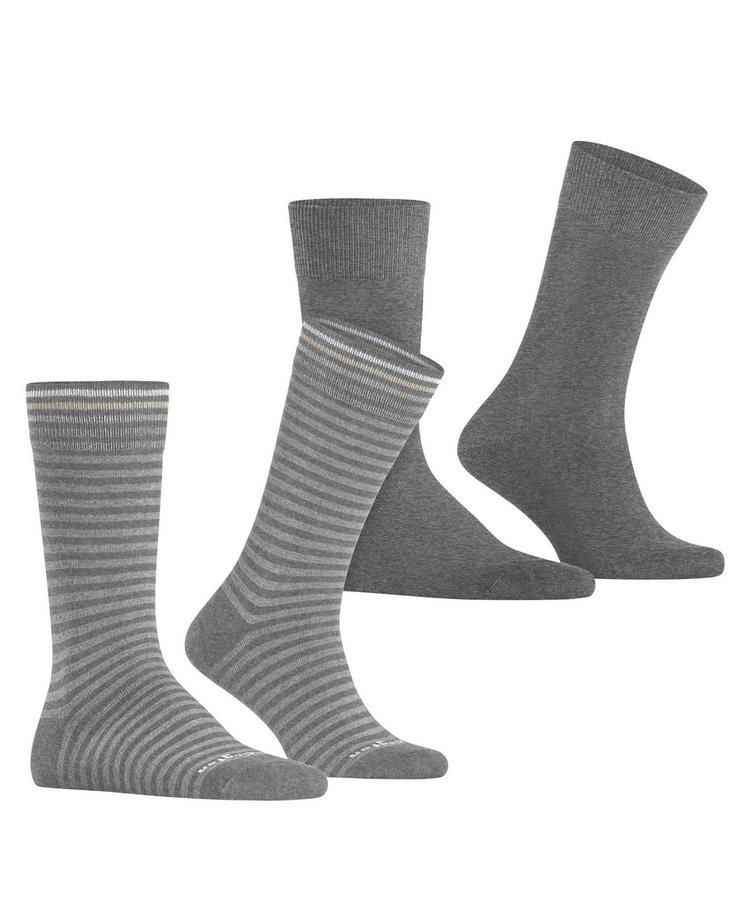 Burlington Burlington Everyday Stripe SO - Mixed 2-Pack Socken Herren - light greymel. (3390) - 0 | SportScheck