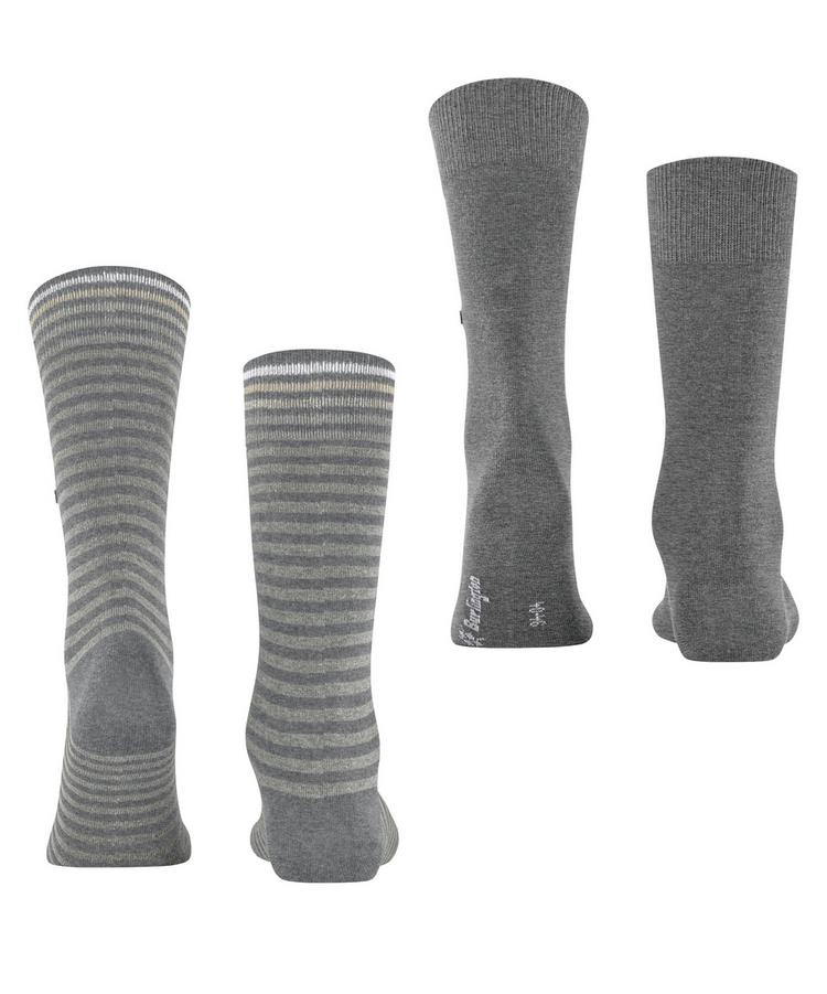 Burlington Burlington Everyday Stripe SO - Mixed 2-Pack Socken Herren - light greymel. (3390) - 0 | SportScheck