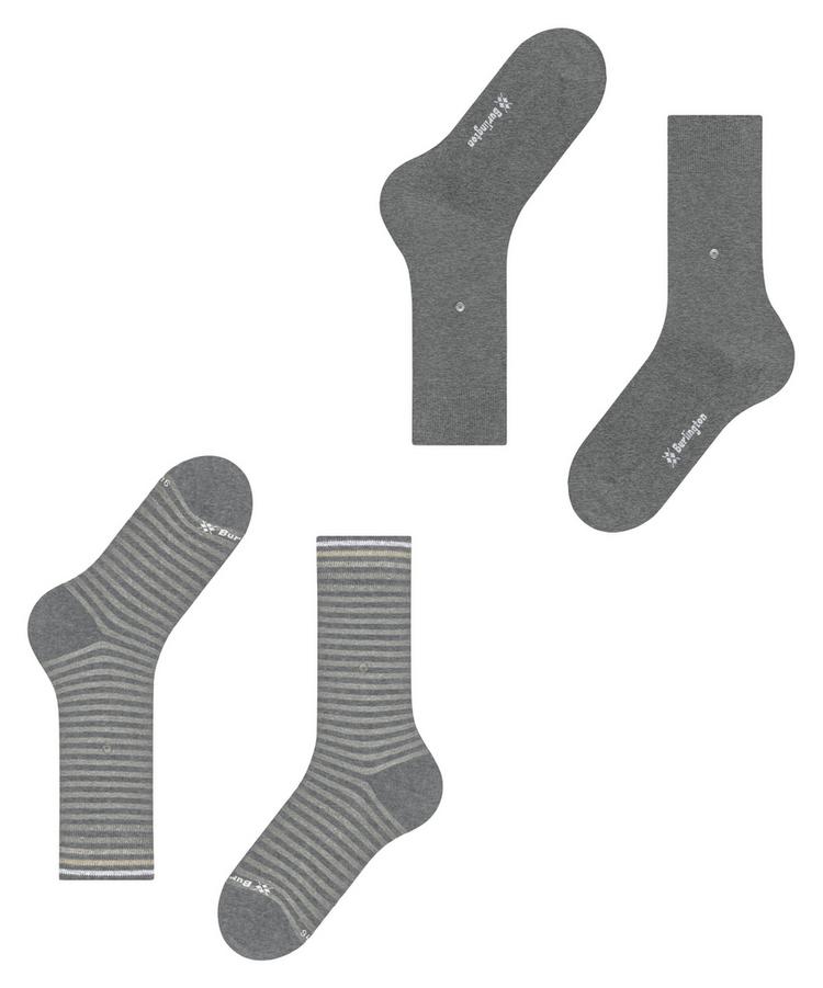 Burlington Burlington Everyday Stripe SO - Mixed 2-Pack Socken Herren - light greymel. (3390) - 2 | SportScheck