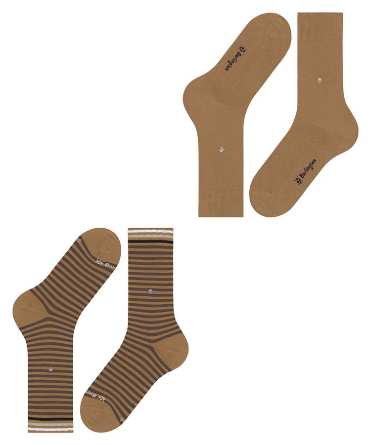 Burlington Burlington Everyday Stripe SO - Mixed 2-Pack Socken Herren - brown sugar (5152) - 2 | SportScheck