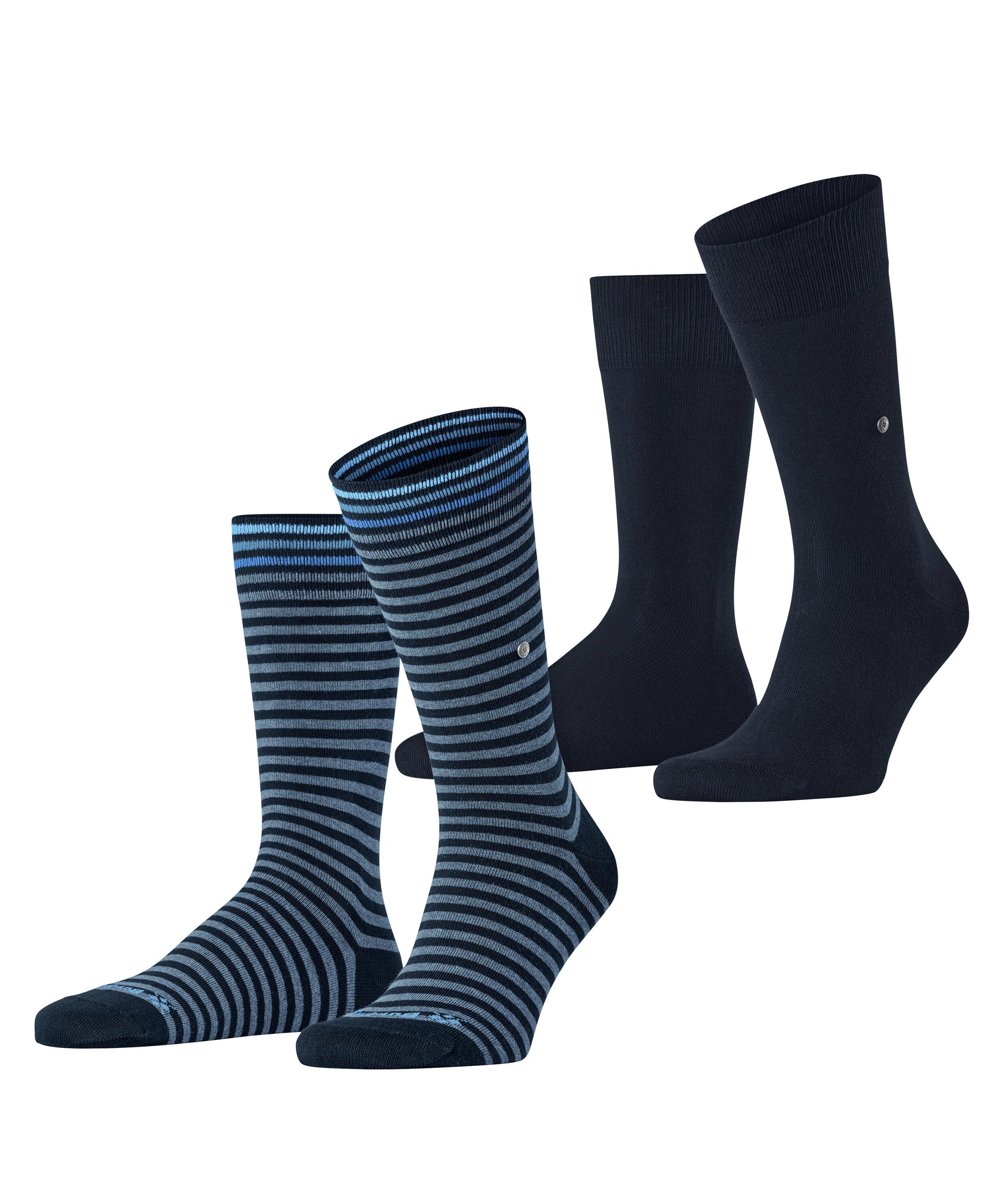 Burlington Everyday Stripe SO - Mixed 2-Pack Socken Herren - marine (6120)