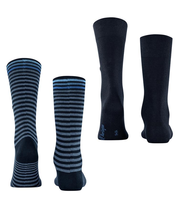 Burlington Burlington Everyday Stripe SO - Mixed 2-Pack Socken Herren - marine (6120) - 0 | SportScheck