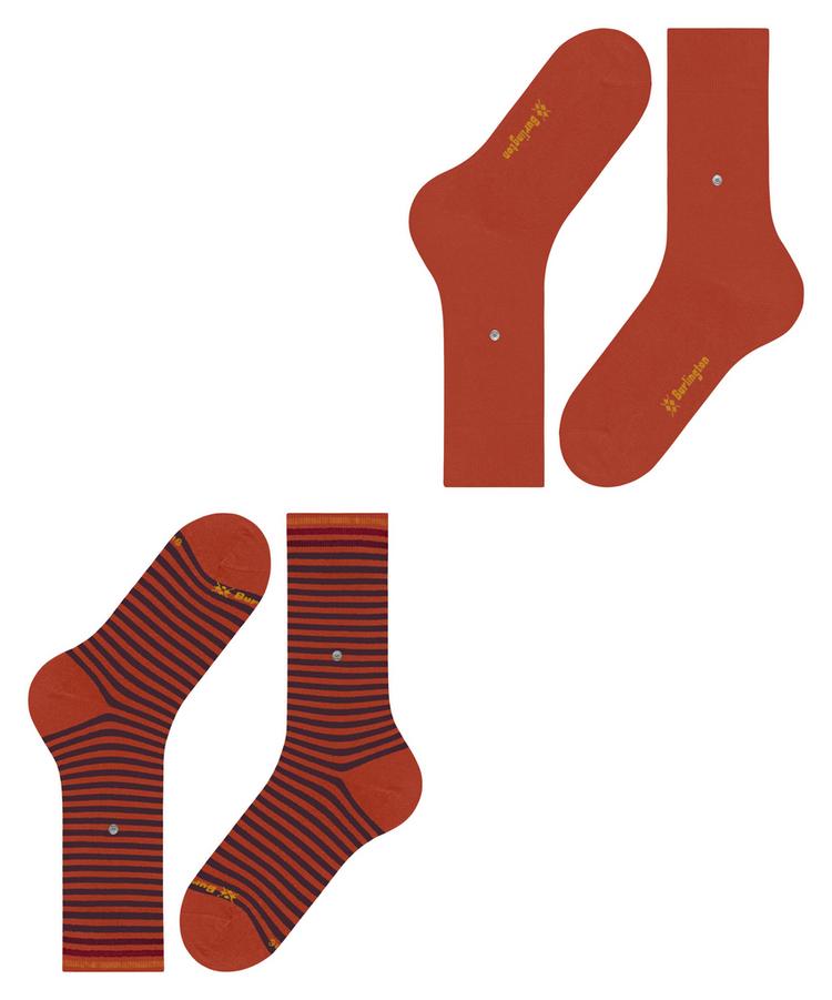 Burlington Burlington Everyday Stripe SO - Mixed 2-Pack Socken Herren - sunset (8038) - 2 | SportScheck