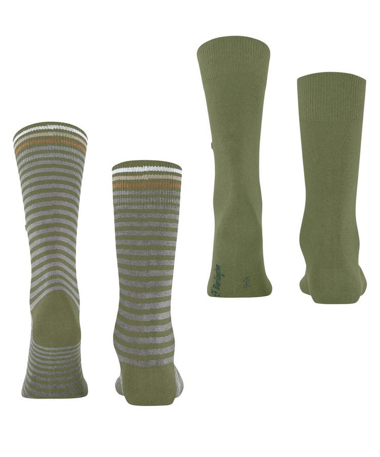 Burlington Burlington Everyday Stripe SO - Mixed 2-Pack Socken Herren - salvia (7472) - 0 | SportScheck