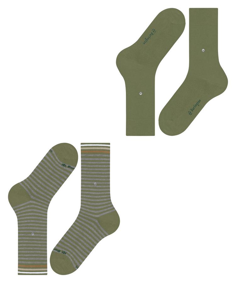 Burlington Burlington Everyday Stripe SO - Mixed 2-Pack Socken Herren - salvia (7472) - 2 | SportScheck