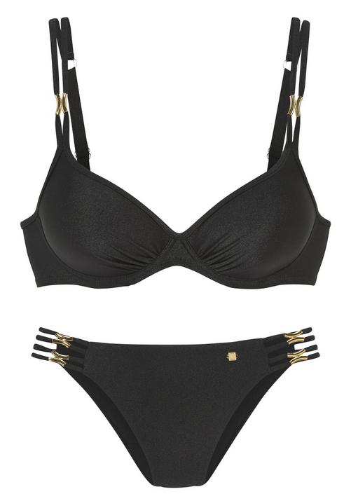 Rückansicht von JETTE Bügel-Bikini Bikini Set Damen schwartz