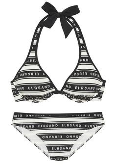ELBSAND Bügel-Bikini Bikini Set Damen weiß-schwarz