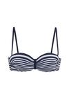 Lascana B&uuml;gel-Bandeau-Bikini-Top Bikini Oberteil Damen - marine-wei&szlig;