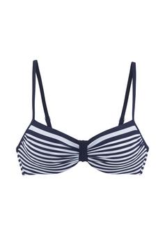 Lascana Bügel-Bikini-Top Bikini Oberteil Damen marine-weiß