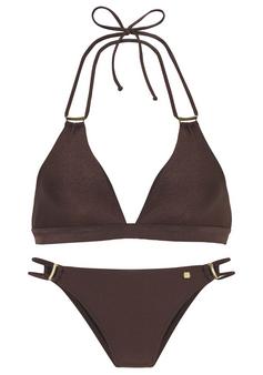 JETTE Triangel-Bikini Bikini Set Damen coffee