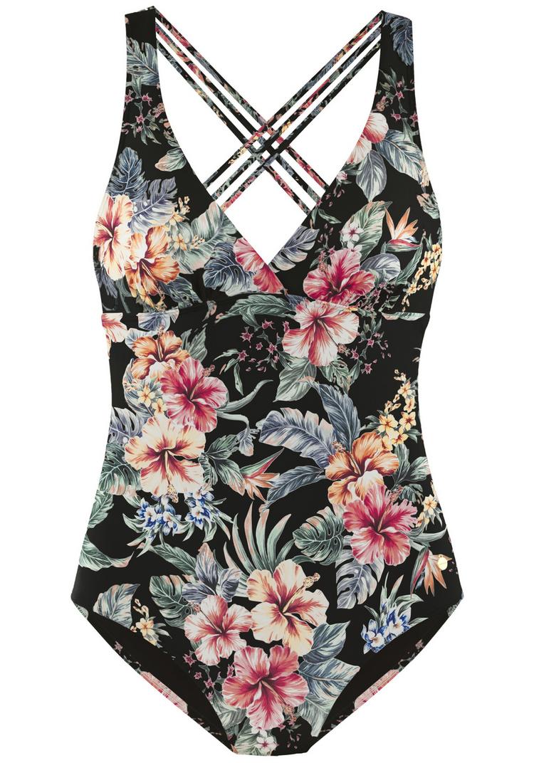 Lascana Lascana Badeanzug Badeanzug Damen - schwarz bedruckt - 0 | SportScheck