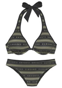 ELBSAND Bügel-Bikini Bikini Set Damen olive-schwarz