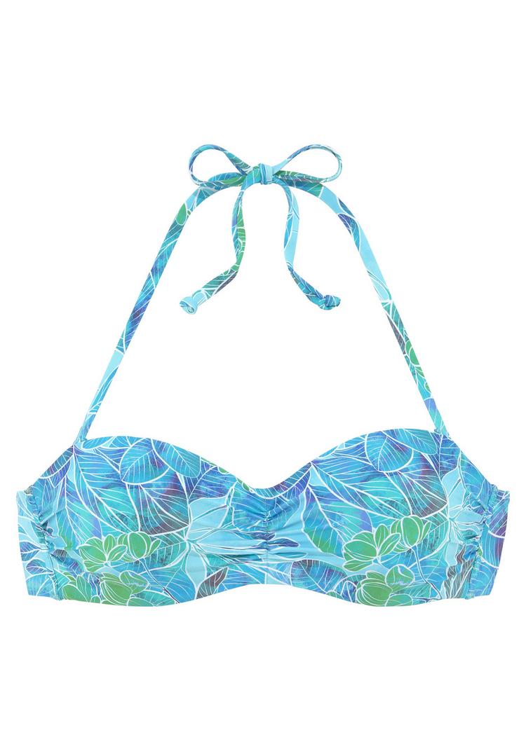 sunseeker sunseeker B&uuml;gel-Bandeau-Bikini-Top Bikini Oberteil Damen - t&uuml;rkis bedruckt - 0 | SportScheck