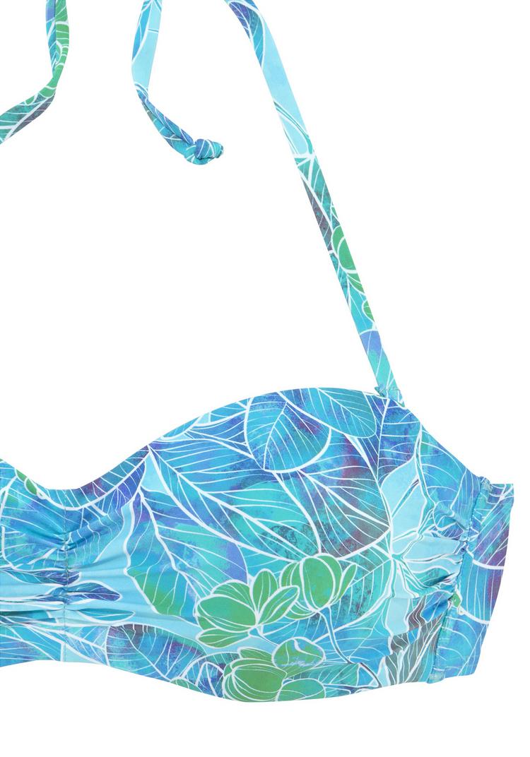 sunseeker sunseeker B&uuml;gel-Bandeau-Bikini-Top Bikini Oberteil Damen - t&uuml;rkis bedruckt - 1 | SportScheck