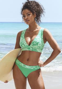 Rückansicht von VENICE BEACH Bikini-Hose Bikini Hose Damen grün bedruckt