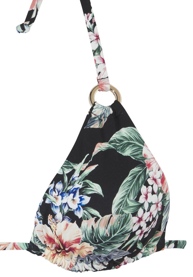 Lascana Lascana Triangel-Bikini-Top Bikini Oberteil Damen - schwarz bedruckt - 0 | SportScheck