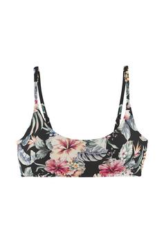 Lascana Bustier-Bikini-Top Bikini Oberteil Damen schwarz bedruckt