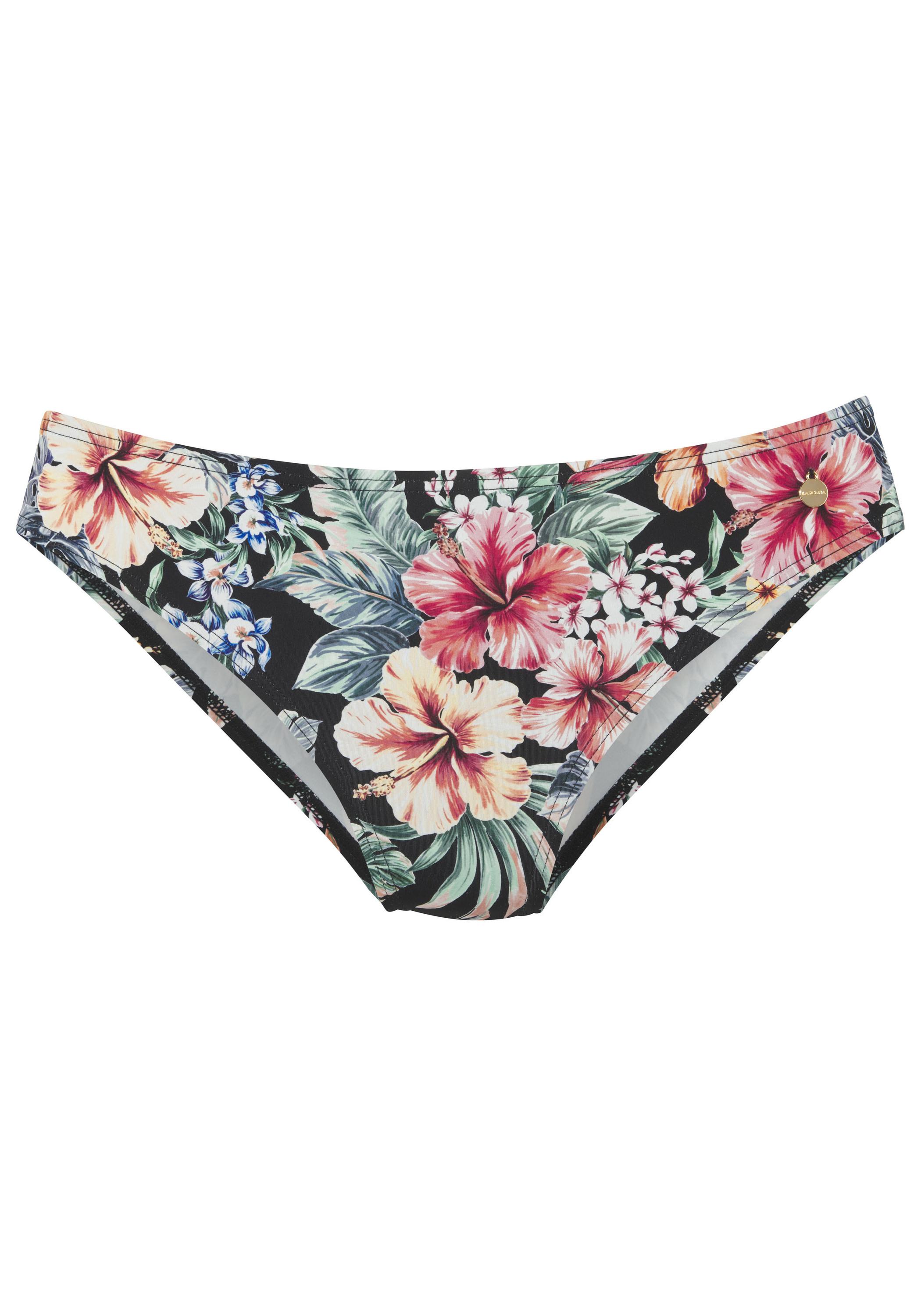 Lascana Bikini-Hose Bikini Hose Damen - schwarz bedruckt