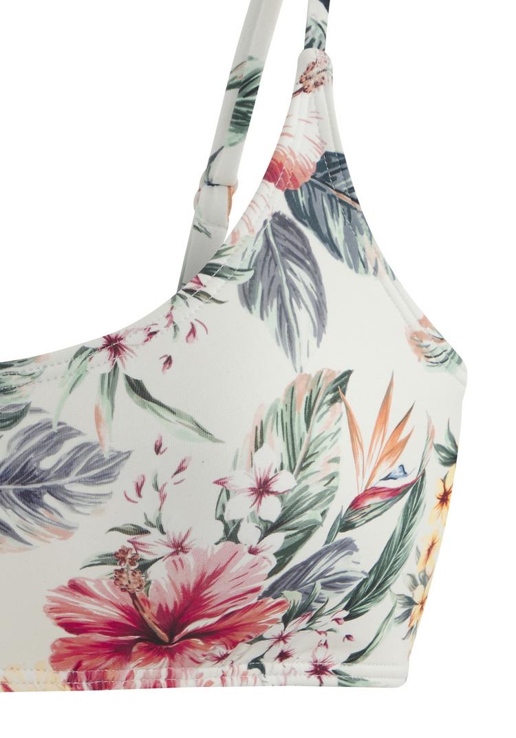 Lascana Lascana Bustier-Bikini-Top Bikini Oberteil Damen - creme bedruckt - 1 | SportScheck