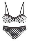 Lascana B&uuml;gel-Bikini Bikini Set Damen - schwarz - creme