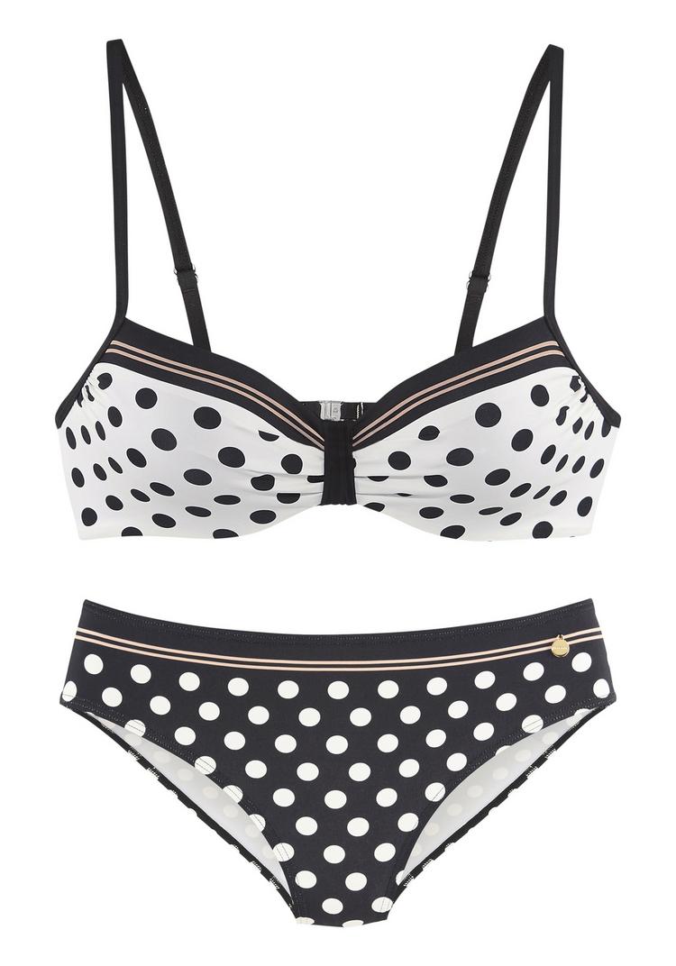 Lascana Lascana B&uuml;gel-Bikini Bikini Set Damen - schwarz - creme - 0 | SportScheck