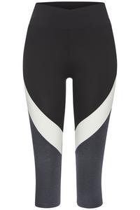 LASCANA Active Caprileggings Tights Damen - anthrazit - wei&szlig; - grau