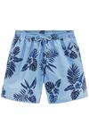 S.OLIVER Badeshorts Badehose Herren - hellnlau bedruckt