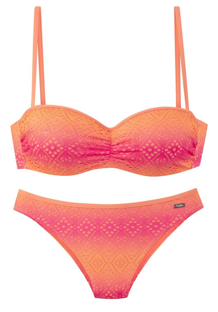 Buffalo Buffalo B&uuml;gel-Bandeau-Bikini Bikini Set Damen - pink-orange - 0 | SportScheck