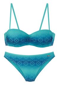Buffalo B&uuml;gel-Bandeau-Bikini Bikini Set Damen - blau-t&uuml;rkis