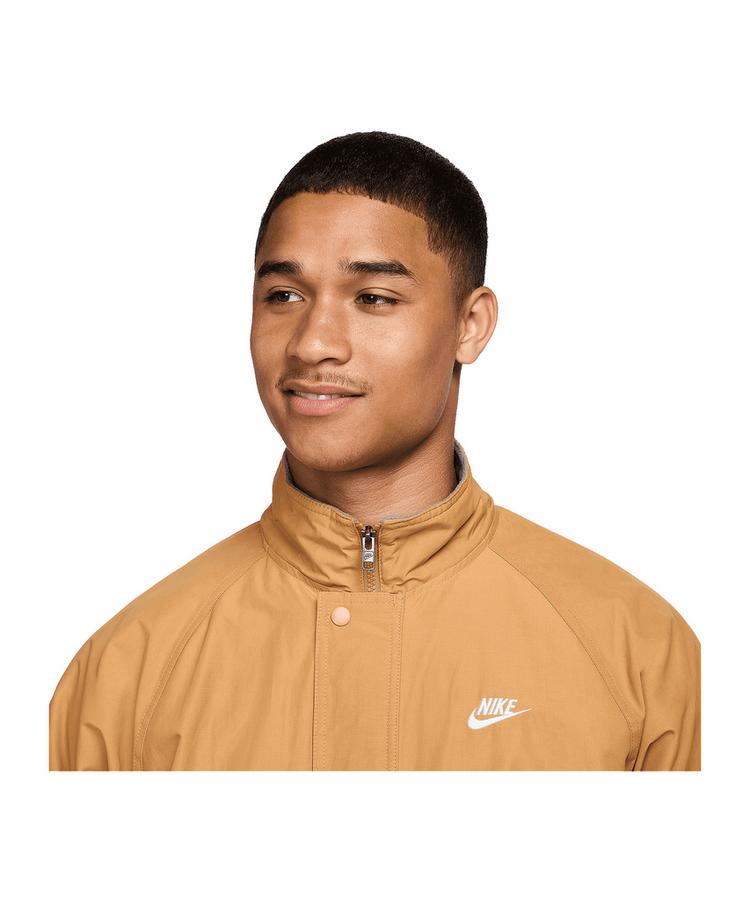 Nike Nike Club Futura Jacke Sweatjacke Herren - braunweiss - 0 | SportScheck