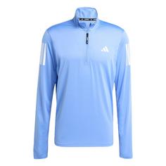 adidas Own the Run Half-Zip Oberteil Laufshirt Herren Blue Fusion