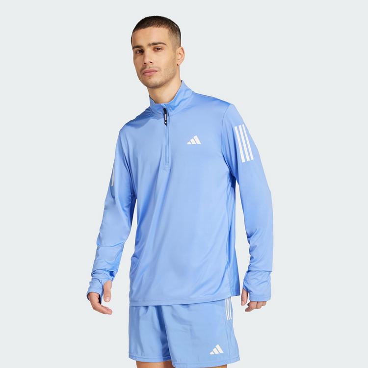 adidas adidas Own The Run Half-Zip Laufshirt Herren - Blue Fusion - 0 | SportScheck