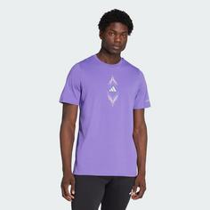 Rückansicht von adidas F50 T-Shirt mit Grafik Funktionsshirt Herren Purple Rush