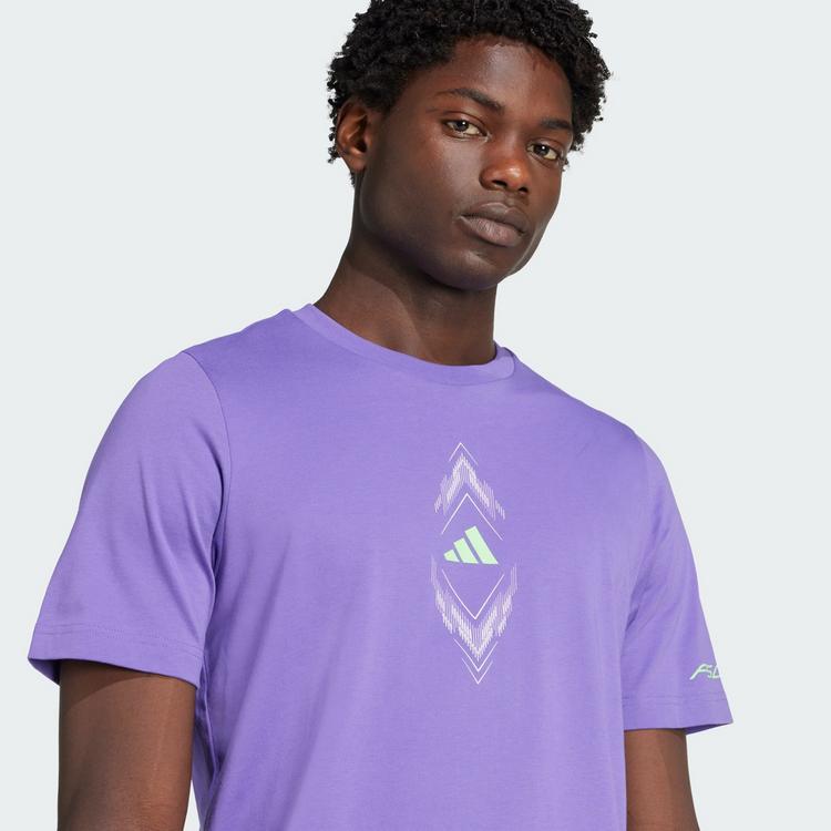 adidas adidas F50 T-Shirt mit Grafik Funktionsshirt Herren - Purple Rush - 1 | SportScheck