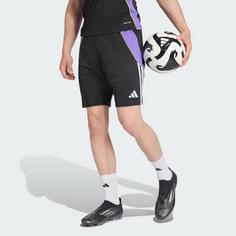 Rückansicht von adidas Tiro 24 Trainingsshorts Fußballshorts Herren Black / Purple Rush
